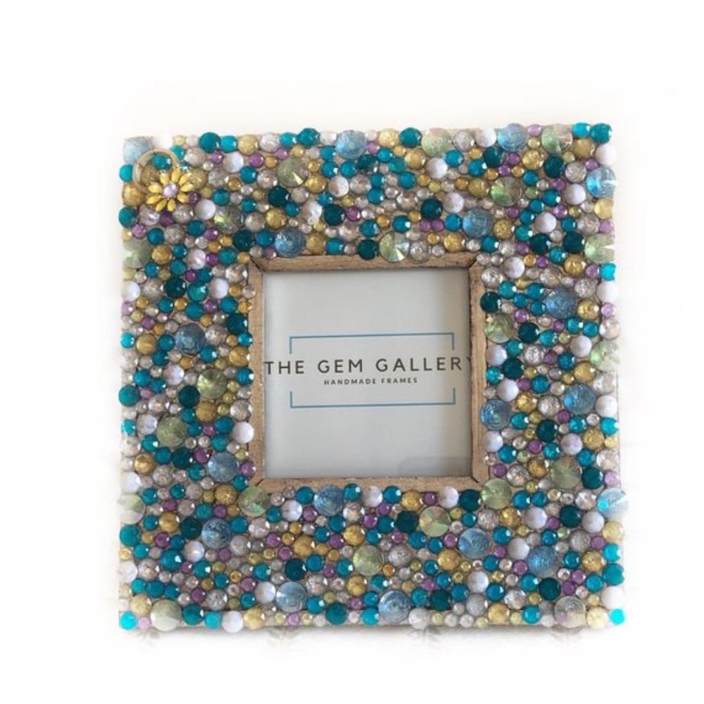 She's a Gem Aqua Jeweled Picture Frame